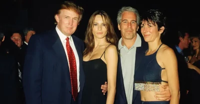 Donald and Melania Trump and Jeffrey Epstein and Ghislaine Maxwell