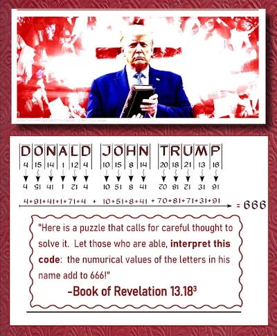 Donald John Trump = 666