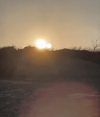 Sun simulators in the sky over Mazandaran, Iran, February 1st, 2025