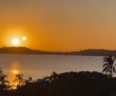 Sun simulators in the sky over Penha, Brazil, April 4th, 2025