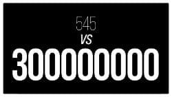 545 vs 300 Million - Watch