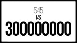 545 vs 300 Million - Watch