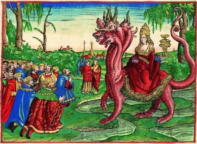The Whore of Babylon Riding the Beast