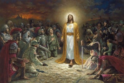 Christ and soldiers of the world