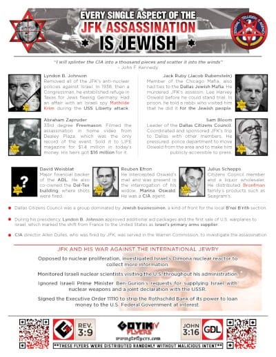 Every single aspect of the JFK assassination is Jewish