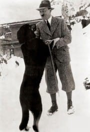 Hitler with big dog