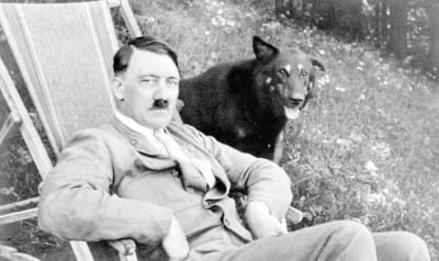 Hitler with dog