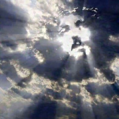Jesus in clouds