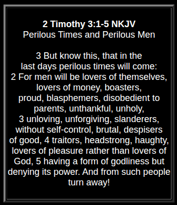 2 Timothy 3:1-5 NKJV