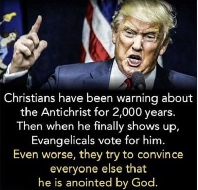 Evangelicals vote for him