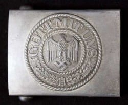 WWII German soldiers had "Gott Mit Uns", meaning "God is with us" in German, inscribed on their belt buckles.