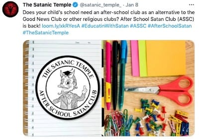 Parents Horrified As School Hosts 'SATAN Club' For Children (In Illinois)