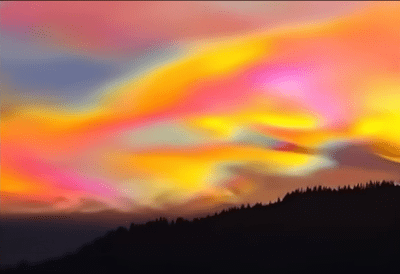 Multicolored sky over Norway, February 5th 2025