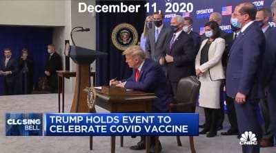 Trump Holds Event To Celebrate COVID Vaccine