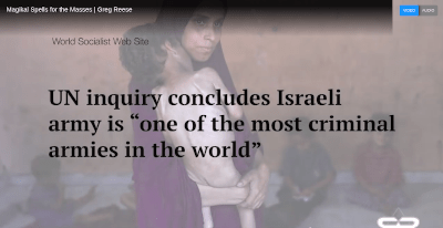 UN inquiry concludes Israeli army is 'one of the most criminal armies in the world'