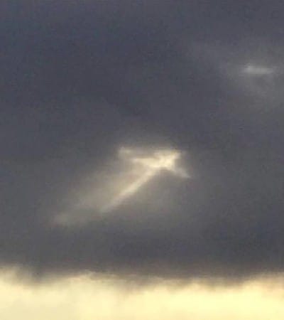 Cross in sky over New Mexico