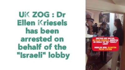 Dr Ellen Kriesels has been arrested on behalf of the 'israeli' lobby - Watch