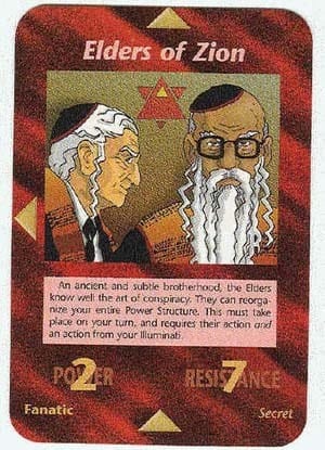Elders Of Zion Card from the Illuminati Card Game (1995)