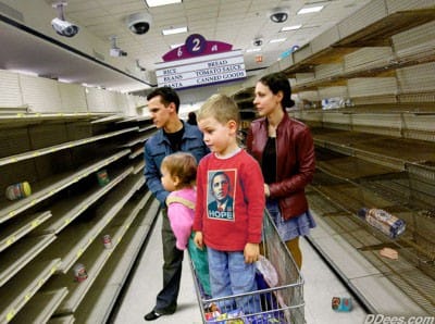 Empty shelves