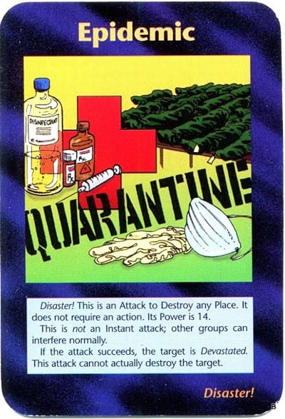 Epidemic Card from the Illuminati Card Game (1995)