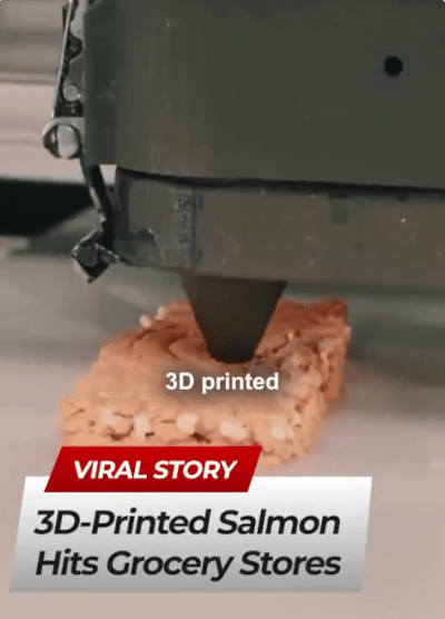 3D-printed salmon from Israel, made without any fish, is now appearing in American - Watch