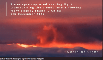 Fiery sky in China
