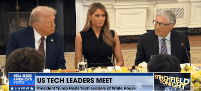 Bill Gates, alongside President Trump and Melania, said he is in talks with Trump about vaccines and gene editing - Watch