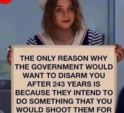 Reason government will disarm you