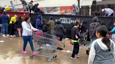 'Dystopian Hellscape': People Take Food From Grocery Store Dumpsters During Texas Winter Storm