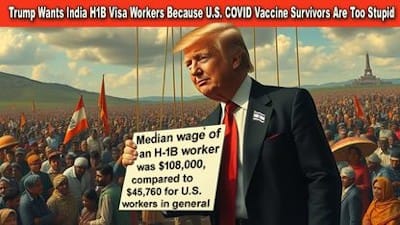 Trump Wants India H-1B Visa Workers, Because U.S. COVID Survivors Are Too Stupid - Watch