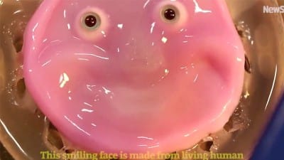 Video: Living Human Skin Used to Create Creepy Smiling Face for Robot