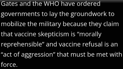 BIll Gates & Friends Planning To Use Military & Police To Jail Unvaxxed - Watch