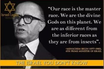 Quote from Menachem Begin, former Prime Minister of Israel