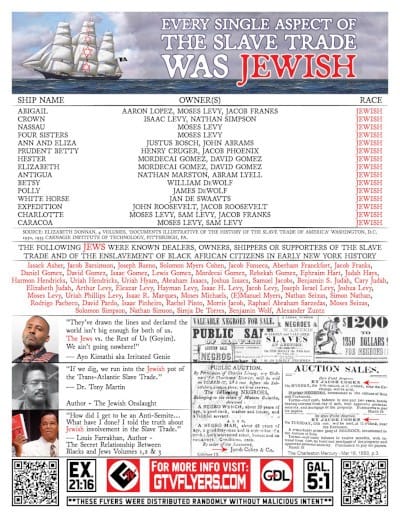 Every Single Aspect of The Slave Trade Was Jewish