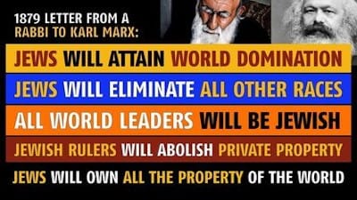 Jews will eliminate all other races; 1879 letter from a Rabbi to Karl Marx - Watch