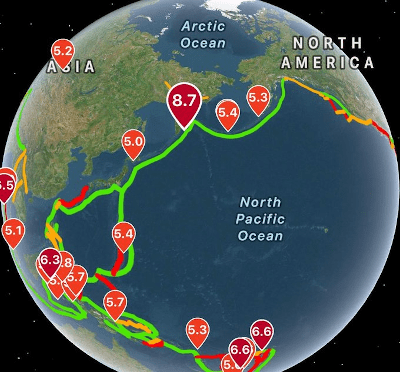 Largest Active Volcano In Northern Hemisphere Erupts After Russian Earthquake & Pacific Tsunami