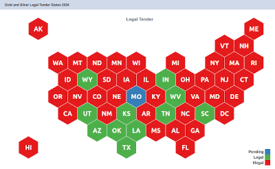 Gold and Silver Legal Tender States 2024