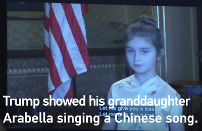 Trump shows Xi and Peng video clips of his granddaughter singing Chinese songs - Watch