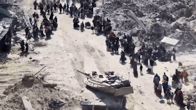 The Israeli Occupation Forces Publish Footage of the Mass Evacuation of Gazans From Jabaliya - Watch