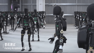 China Begins Mass Production of AI Robots for Warehouses and Stores - Watch