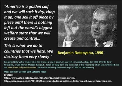 Recorded words spoken by Netanyahu