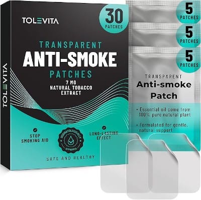 Anti- Smoke Herbal Patches Transparent 7 mg | Quit Smoking Patches to Help Reduce Cravings | Herbal Stop Smoking Aid for a Healthier Lifestyle - 30 Patches