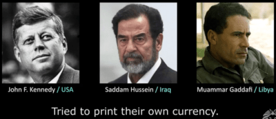 Tried to print their own currency.