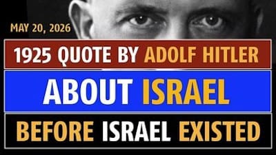 1925 quote by Adolf Hitler about Israel, before Israel existed - Watch