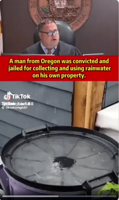 Imprisoned For Collecting Rain Water - Watch