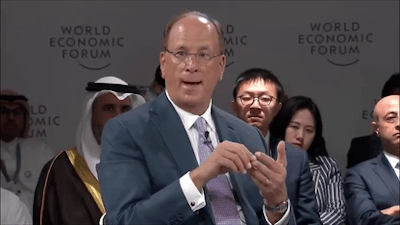 Blackrock CEO Larry Fink at WEF: 'substituting humans for machines will be easier in countries with declining populations' - Watch