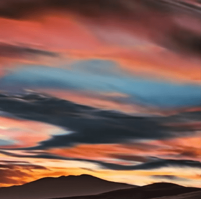 Multicolored sky over Canada, March 1st, 2025