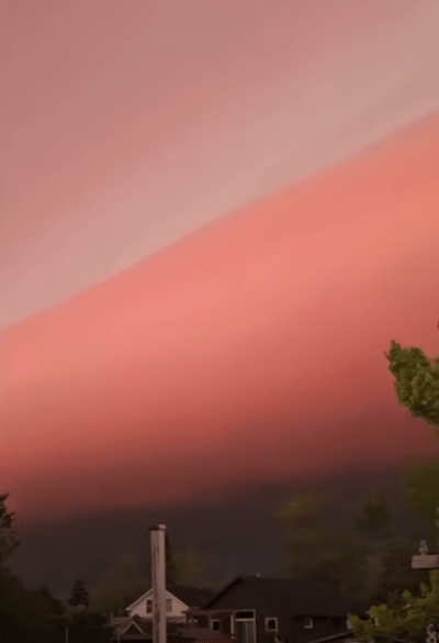 Red sky in Ontario, Canada, May 18th 2025