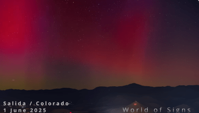 Red sky in Salida, Colorado, June 1st 2025