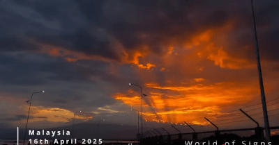 Red sky in Malaysia, April 16th, 2025